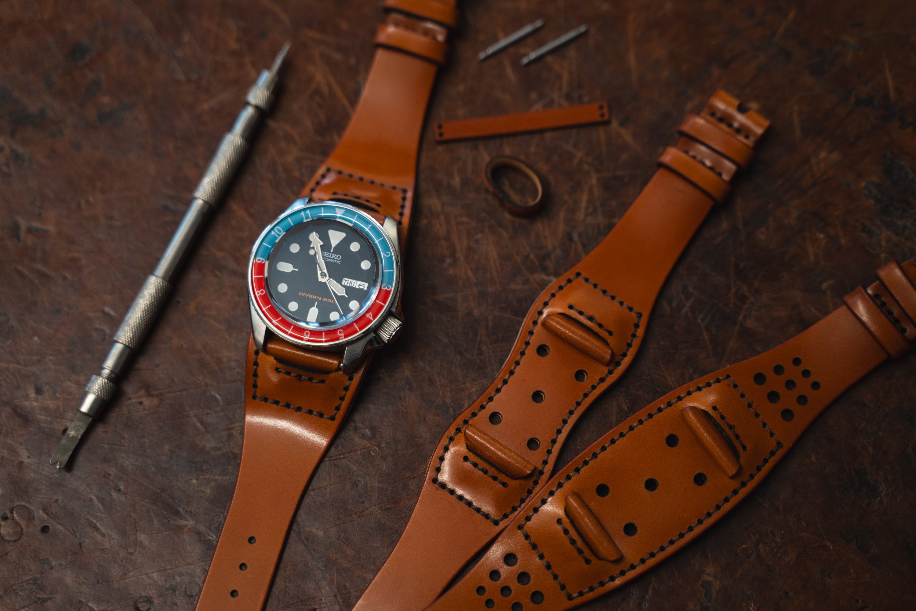 No. 629 Classic Watch Strap, Tan Cordovan