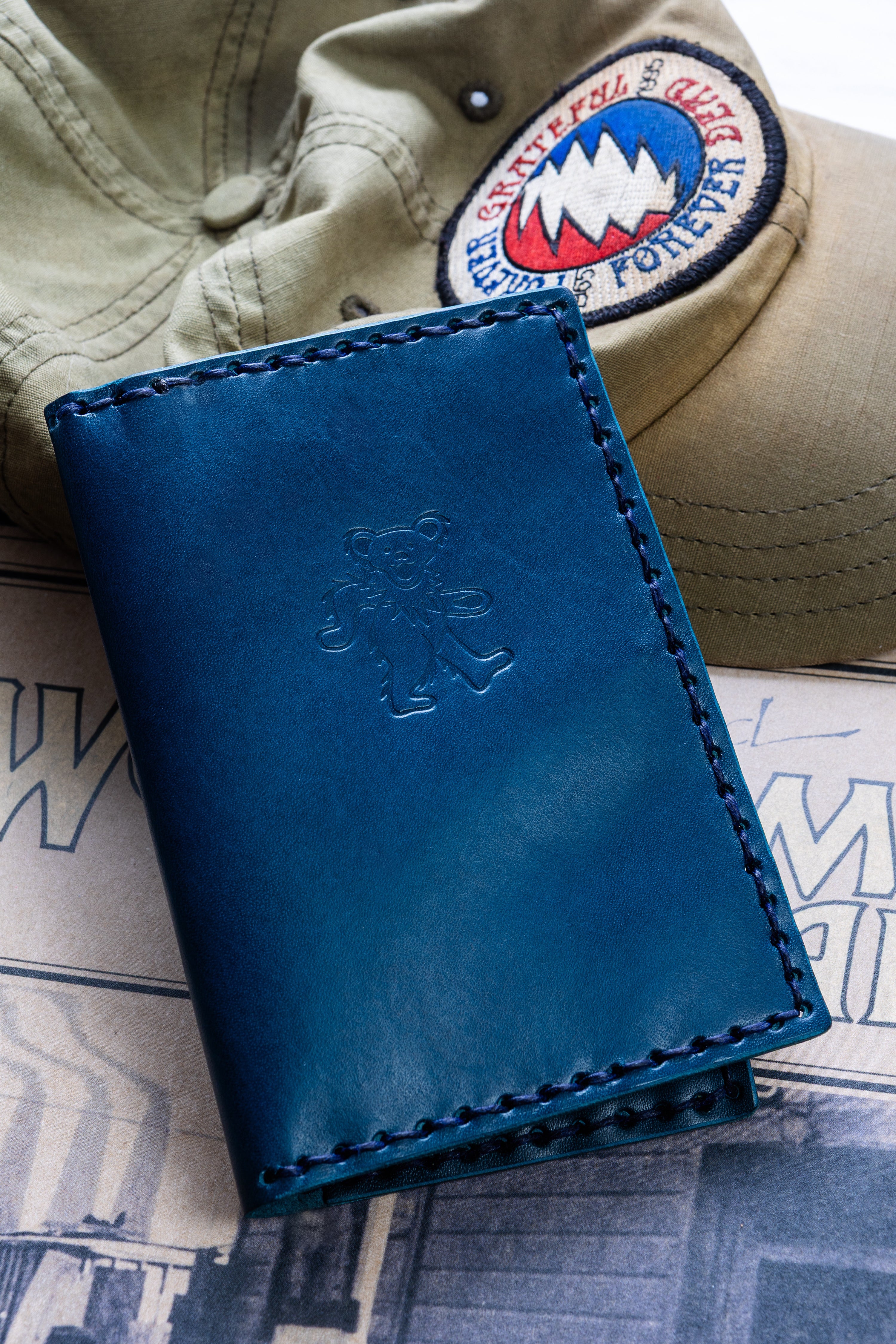 No. 153-GD Passport Case Bear, Navy