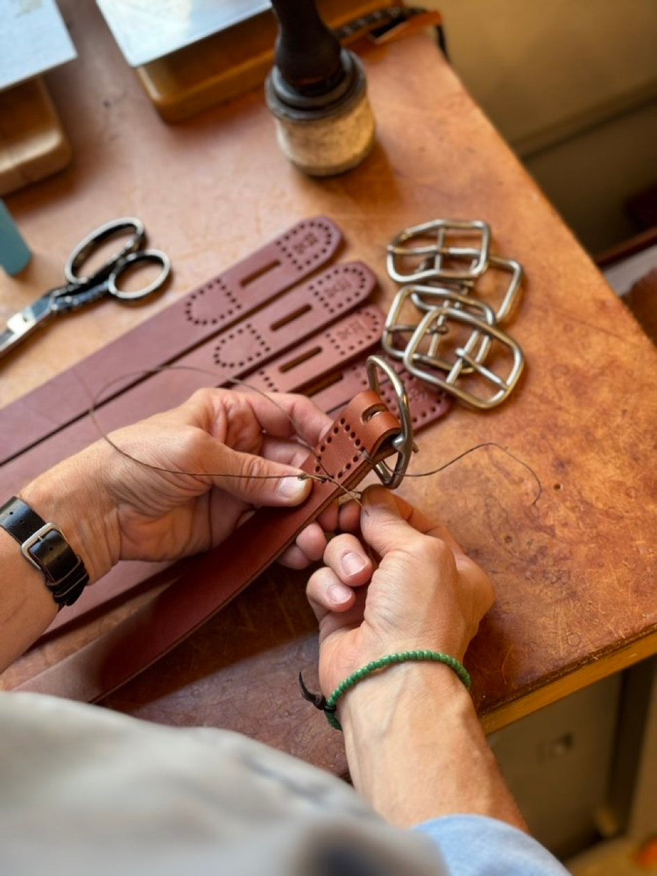No. 288 Center Bar Belt, Tan