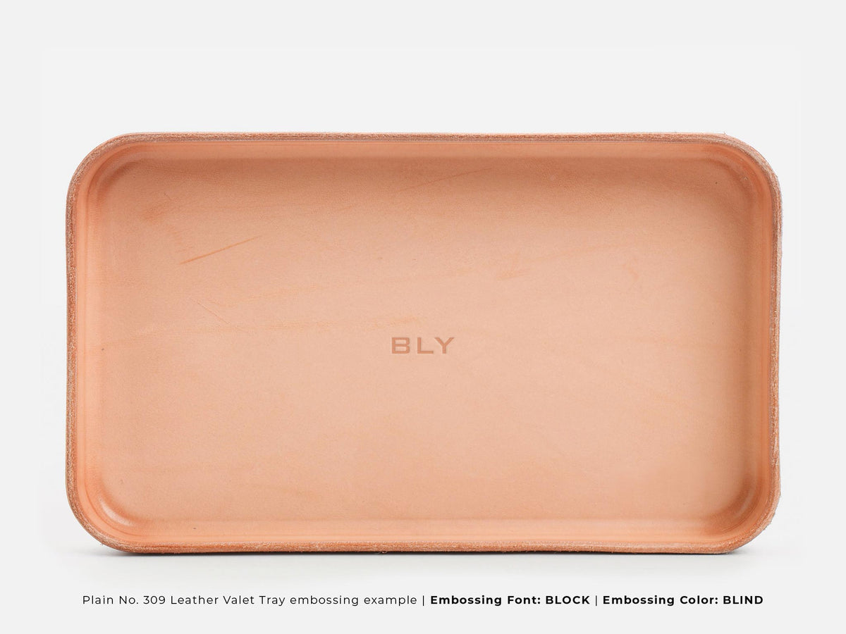 No. 309 Leather Valet Trays, Natural